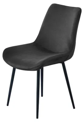 Produktbild von STUHLHUSSE für GROSSE SKANDINAVISCHE SCHALESTÜHLE VELOURS SCHWARZ