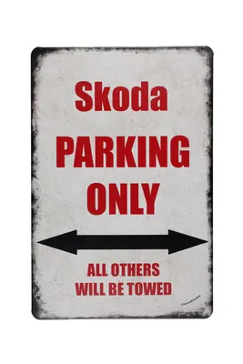 Produktbild von Skoda Parking Only Blechschild 20x30 cm Vintage Metallschild