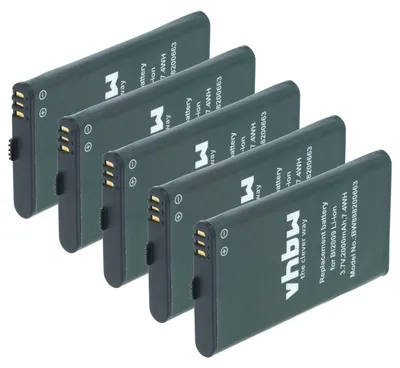 Produktbild von vhbw 5x Akku Ersatz für Hytera BL2009 für Funkgerät, Walkie Talkie (2000 mAh, 3,7 V, Li-Ion)