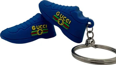 Produktbild von Schlüsselanhänger Mini Anhänger Geschenk Cartoon Schlüsselanhänger Silikon Schlüsselanhänger für Handyhülle Charme Rucksack Geschenk Sneaker blau