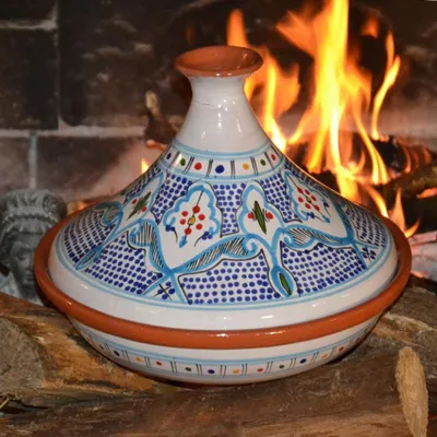 Zdjęcie produktu dla Turkusowy marokański tajine - D 31 cm