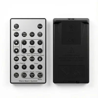 Produktbild von Dakana Ersatzfernbedienung passend für Bose Wave Music System Generation 1, 2, 3, 4 AWRCC1, AWRCC2, AWRCC3, AWRCC4 – Silber/Schwarz