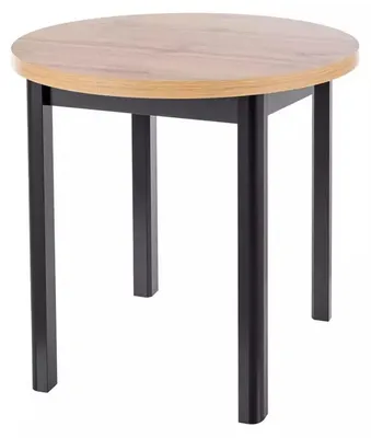 Imagen del producto de Mesa de comedor FURNLUX, modelo Adam, color marrón y . Dimensiones: 80 x 75 x 80 cm