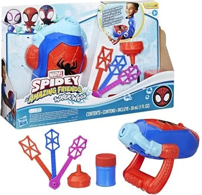 Produktbild von Elektronischer Spidey Seifenblasenwerfer, Superhelden Verkleidungsspielzeug, Ab 3 Jahren, Marvel Spidey und seine Super-Freunde
