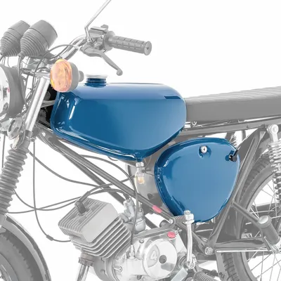 Immagine prodotto di Serbatoio / serbatoio benzina per Simson S51 / S50 / S70 con copertura laterale blu