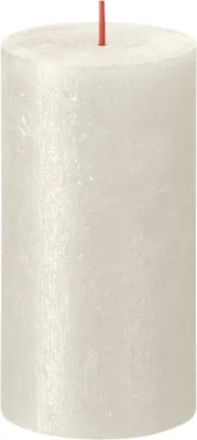 Produktbild von Bolsius Rustikale Stumpenkerzen Shimmer 4 Stk. 130x68 mm Elfenbein