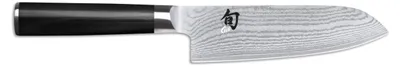 Santoku-Messer 14 cm, Damaststahl, Holzgriff, Geschenkbox