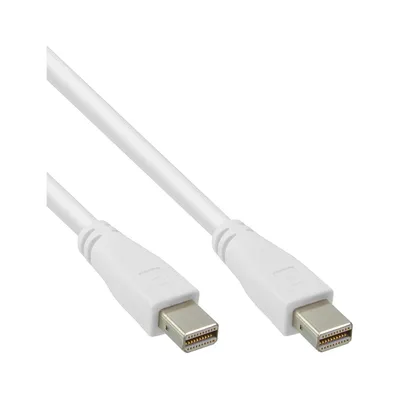 Produktbild von InLine® Mini DisplayPort Kabel, Stecker / Stecker, weiß, 2m