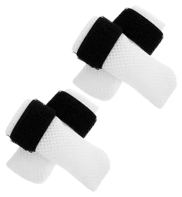 Produktbild von 4 Stück Katzenpfotenschutz aus weichem Polyester - Krallenschutzkappen für Kätzchen, Pfotenschutz für Bad und medizinische Versorgung, rutschfeste Katzenstiefel in Weiß