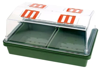 Produktbild von Mini-Gewächshaus 38x24x19 cm mit 4 Lüftungsklappen und 12W Heizfunktion
