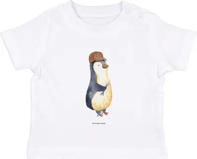 Produktbild von Mr. & Mrs. Panda  T-Shirt Wenn Papa es nicht reparieren kann, sind wir am Arsch 0. - 6. Monat - Weiß - Geschenk, Baby Baumwollshirt, Vatertag, Organic Shirt, Vater