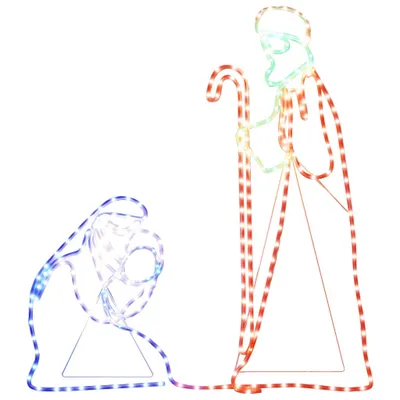 Image de vidaXL LED Silhouette Marie et Joseph 264 LED 40x55&38x100 cm