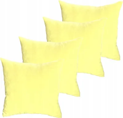 Produktbild von Dekokissen, Sofakissen, 50x50 cm, Gelb, 4er Set Deko Sofakissen, Rückenkissen