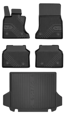 Produktbild von Gummimatten + Kofferraumwanne für BMW Seria 5 Gran Turismo F07 2009-2017 (Liftback, Standard-Kofferraum) – Schwarz, passgenau – Wielganizator