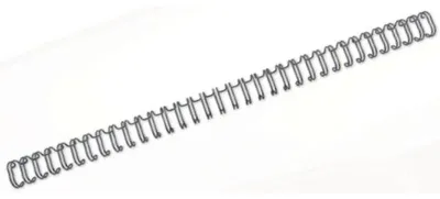 Produktbild von GBC WireBind Drahtbinderücken, schwarz, 5mm (100), Schwarz, 30 Blätter, Metall, A4, 5 mm, 327 mm