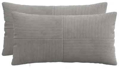 Productafbeelding van vidaXL Kussenhoezen, 2 stuks, ALMELO, lichtgrijs, 40 x 80 cm, cordura