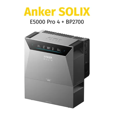 Produktbild von Anker SOLIX Solarbank 4 E5000 Pro mit 1× BP2700 Erweiterungsbatterien