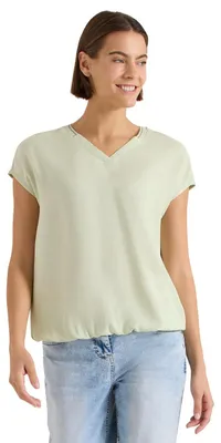 Productafbeelding van Cecil Damen blouse met korte mouwen en structuurmix