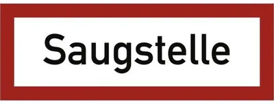 Produktbild von Dreifke® Schild Saugstelle, Alu, 297x105 mm