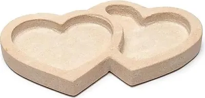 Immagine prodotto di Vassoio In Gres Rosa Doppio Cuore -- 23x13x25 Cm - 23x13x2,5 Cm