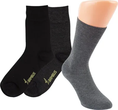 Produktbild von 6 Paar Bambus Viskose Socken MELANGE Softrand ohne Gummi Uni grautöne Gr. 39/42