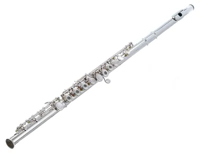 Querflöte C, Ringklappen, H-Fuß, Silberkopf, versilbert, inkl. Etui