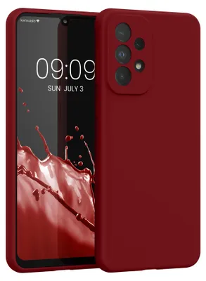 Produktbild von kwmobile Handyhülle für Samsung Galaxy A33 5G Hülle - Case Silikon - Kabelloses Laden - Schutzhülle Cover in Rhabarber Rot