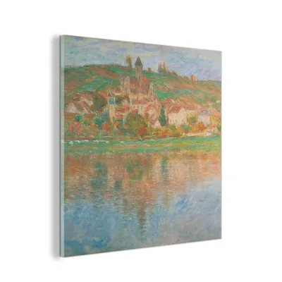 Obrázek produktu pro MuchoWow® Obrazy na skle - Nástěnné obrazy - Fotografie na skle Vétheuil - Claude Monet 90x90cm Nástěnná dekorace ze skla - akrylová malba na sklo - akrylové