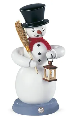 Produktbild von Schneemann - farbig (23cm) Räuchermann von Müller Kleinkunst
