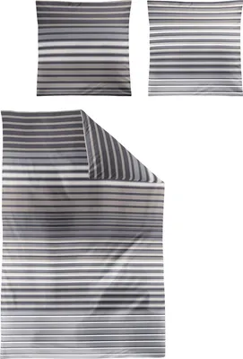 Produktbild von Irisette Lyocell-Satin Bettwäsche-Garnitur Lotus 8578 Farbe grau 135x200+80x80cm