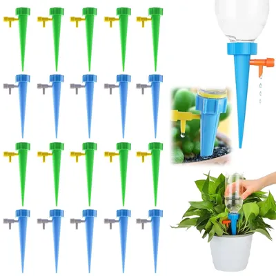 Imagen del producto de Kit de riego automático de 20 piezas, sistema de riego para plantas en macetas y jardín, ideal para balcones