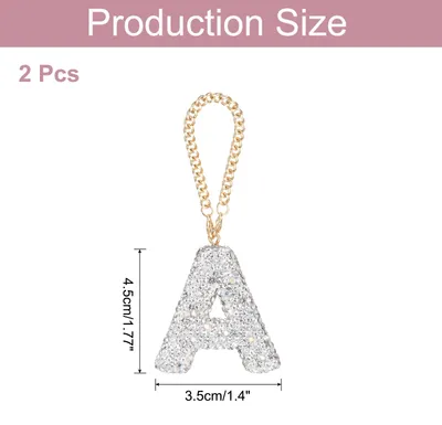 Produktbild von Schlš¹sselanh?nger Buchstabe Wei?, A-Name Schlš¹ssel, Anfangsbuchstabe M?dche Bling Buchstabe Anh?nger fš¹r Tš¹r AutoSchlš¹ssel Handtaschen Deko M?dchen Geschenk