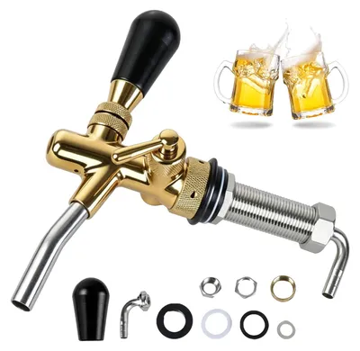 Bierkraan G5/8, Durchflussregler, Kompensationshahn, verchromt, Edelstahl