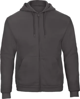 Obrázok produktu pre Pánska mikina, kapucňa, zips - B&C ID.205 50/50 - anthracite - veľkosť S