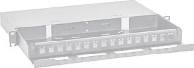 Produktbild von Ausziehbares 19" LWL-Gehäuse, 1 HE, 16x LC-D, Rackmount