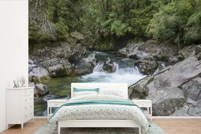 Produktbild von MuchoWow® Fototapete für Wohnzimmer oder Schlafzimmer Wandtapete Vinyl Motivtapete Fluss im Puyehue-Nationalpark in Südamerika - 390x260 cm - Papiertapete