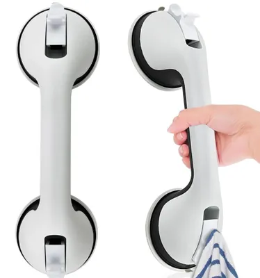 Produktbild von Handgriff Antirutsch - Duschgriff mit Saugnapf - Tragbarer Badewannengriff - Wandhalterung - Handgriffe für Senioren - Bis 100 kg belastbar