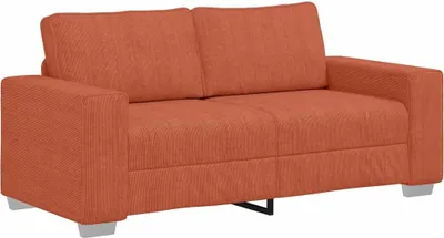 Zdjęcie produktu dla vidaXL Sofa dwuosobowa czerwono-pomarańczowa 180x77x82 cm Tkanina sztruksowa