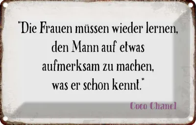 Produktbild von vianmo Blechschild 12x18 cm Frauen müssen nicht lernen Mann Spruch Zitat