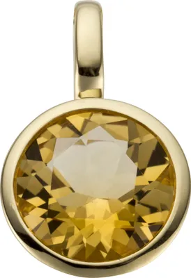 Produktbild von Anhänger 585 Gold Gelbgold 1 Citrin orange
