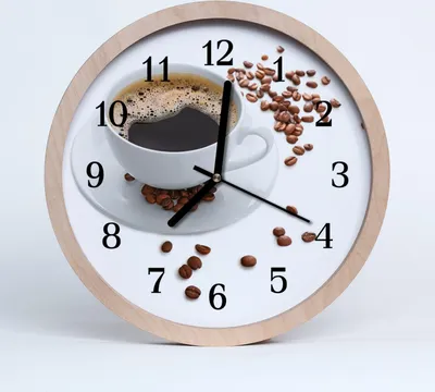 Produktbild von Holzuhr 20fi cm wanduhr - Kaffee Küche