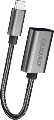 Zdjęcie produktu dla Adapter Dudao L15T Otg Przejściówka Usb-C - Usb-A - Szary
