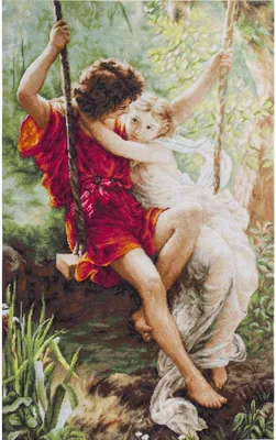 Image de Luca-S set point de croix "Frühlingsliebe", motif à compter, 36,5x59,5cm
