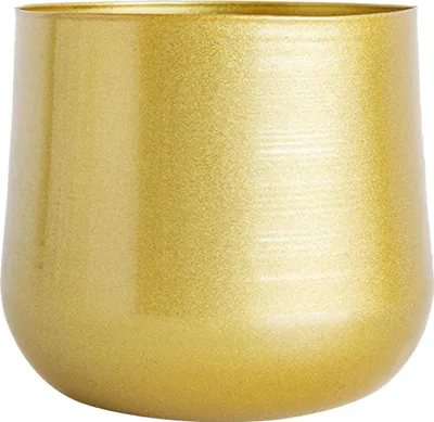 Image de Pot de fleurs en fer Pot décoratif moderne en or pour l'intérieur et l'extérieur