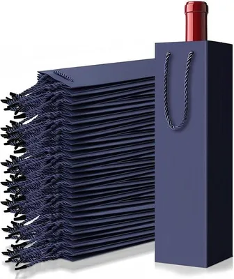 Produktbild von Papier Weinbeutel - Herstellbare Weinbeutel - 9,5 x 9 x 35 cm