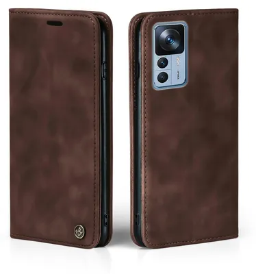 Produktbild von Handy Hülle für Xiaomi 12T / 12T Pro Klapphülle Bookcase Flip Cover Handy Tasche Etui Farbe: Dunkelbraun