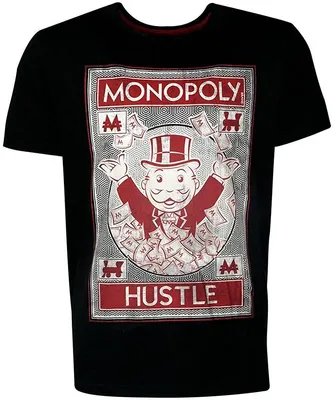 Produktbild von Difuzed - T-Shirt Herren - Monopoly »Hustle« (schwarz) Shirt XL