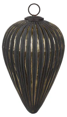 Image de Clayre & Eef Boule de Noël Ø 15x26 cm Noir Verre