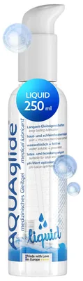 Immagine prodotto di JOYDIVISION Aquaglide liquid 250 ml è un lubrificante a base acquosa, extra liquido, compatibile con | preservativi in lattice