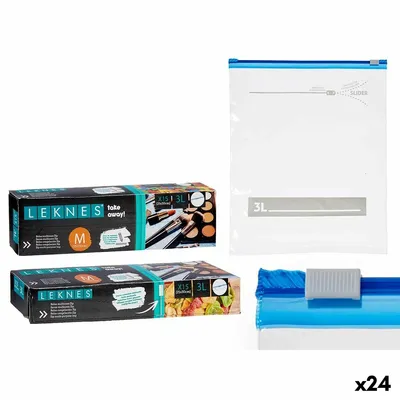 Immagine prodotto di Sacchetti Zip Politene trasparente multiuso (3 L) (24 pezzi)